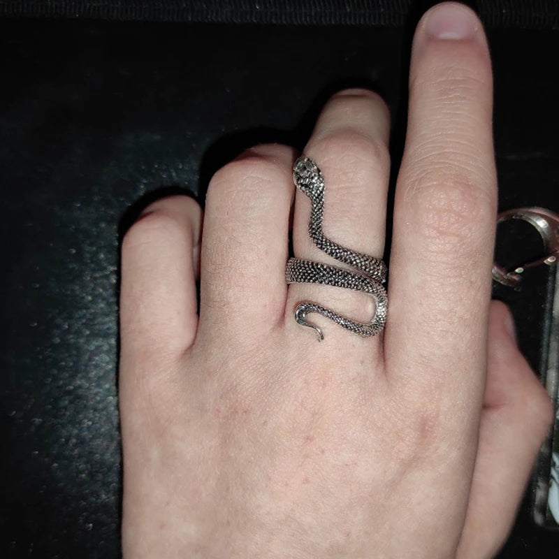 2021 European Retro Punk Spirit Snake & Dragon Ring - Image 8