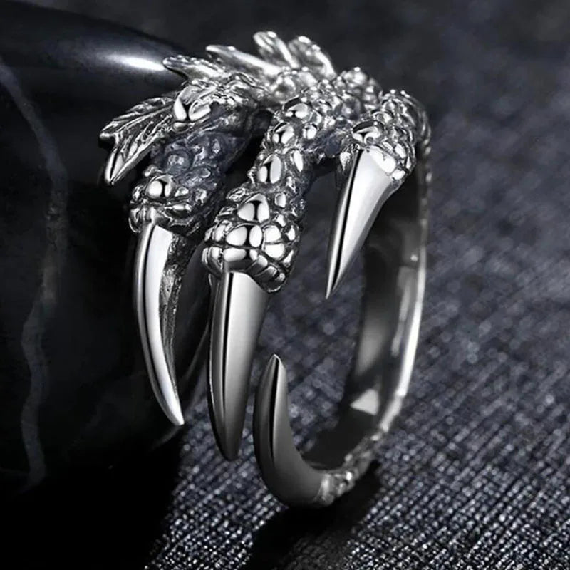 2021 European Retro Punk Spirit Snake & Dragon Ring - Image 5