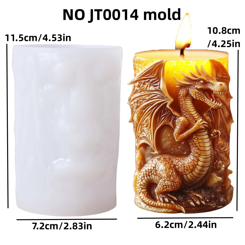 Dinosaur & Dragon Wings Relief Cylindrical Silicone Mold – Resin & Gypsum Craft Mold - Image 29