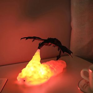 3D Printed Fire Dragon LED Desk Lamp
