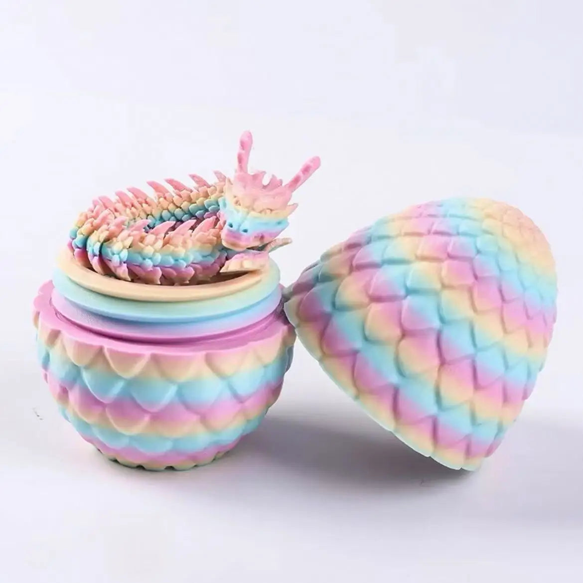 1/2PCS 3D Printed Dragon Egg with Full Articulated Dragon – Movable Desktop Ornament & Kid Toy - Image 7
