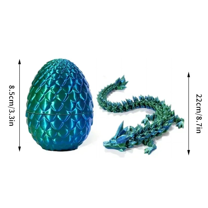1/2PCS 3D Printed Dragon Egg with Fully Articulated Dragon - Image 8