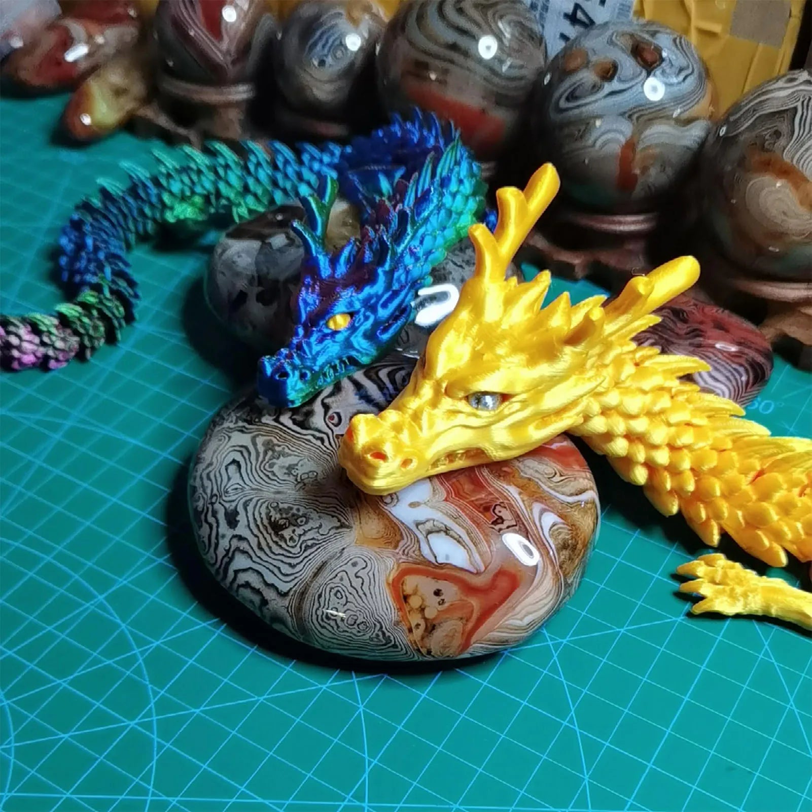 3D Printed Dragon Figures Decor Toy – Multi-Jointed Movable Hand-held Articulated Dragon Ornament - Image 2