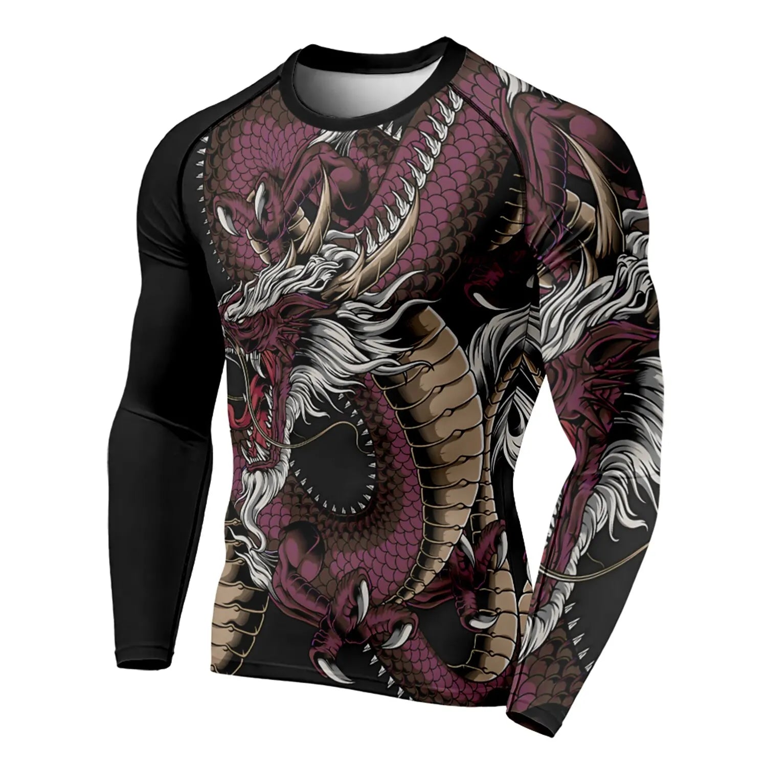 3D Printed Dragon Pattern Menβs T-Shirt - Image 3
