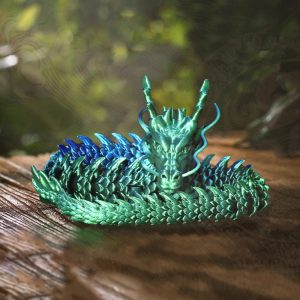 3D Printed Dragon Figures Decor Toy – Multi-Jointed Movable Hand-held Articulated Dragon Ornament