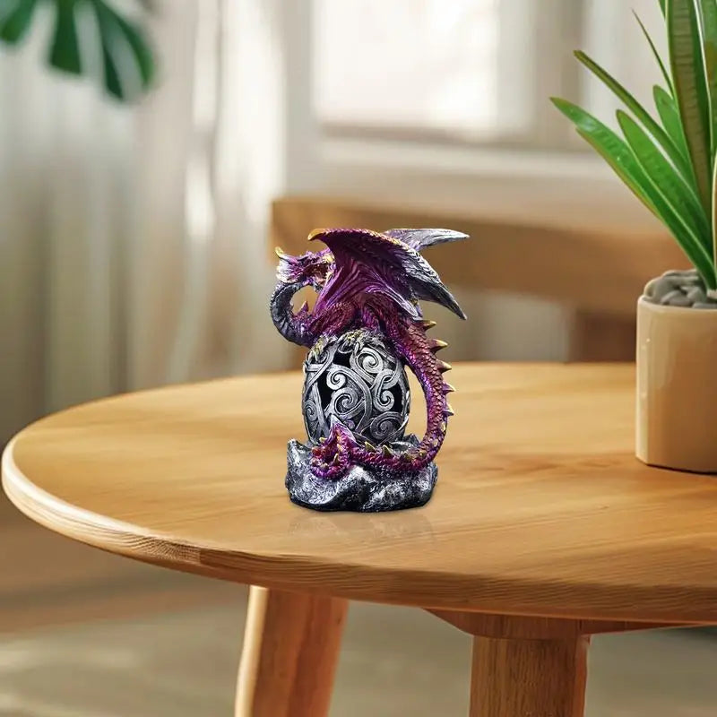 Dragon Skull Statue – Fantasy Medieval Dragon Figurine for Fireplace, Halloween & Home Décor - Image 2