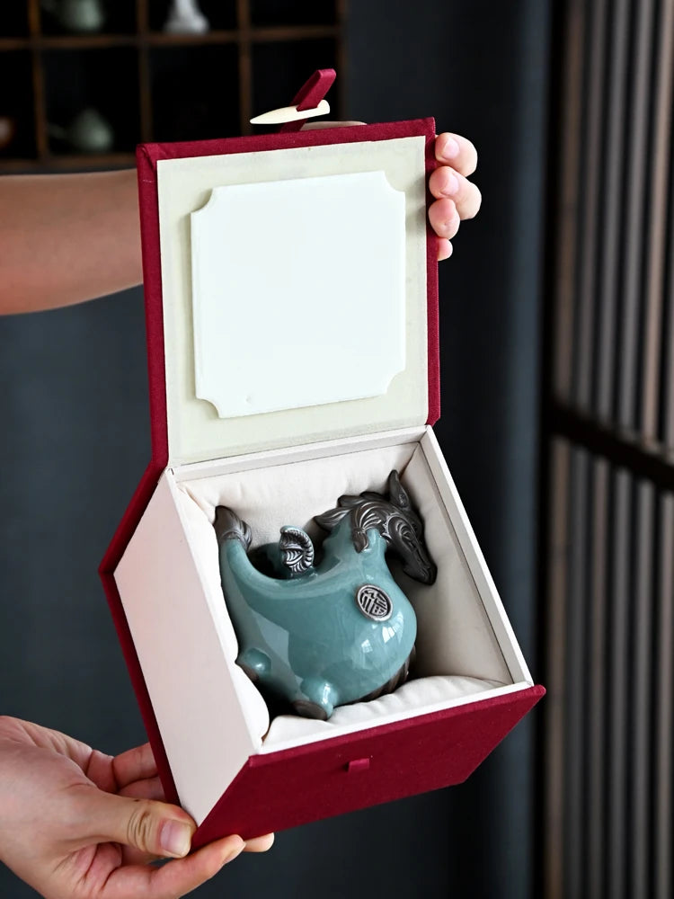 Creative Dragon Decoration Ceramic Lucky Mascot – Living Room, Wine Cabinet & Office Desktop Zodiac Dragon Ornament - Image 5