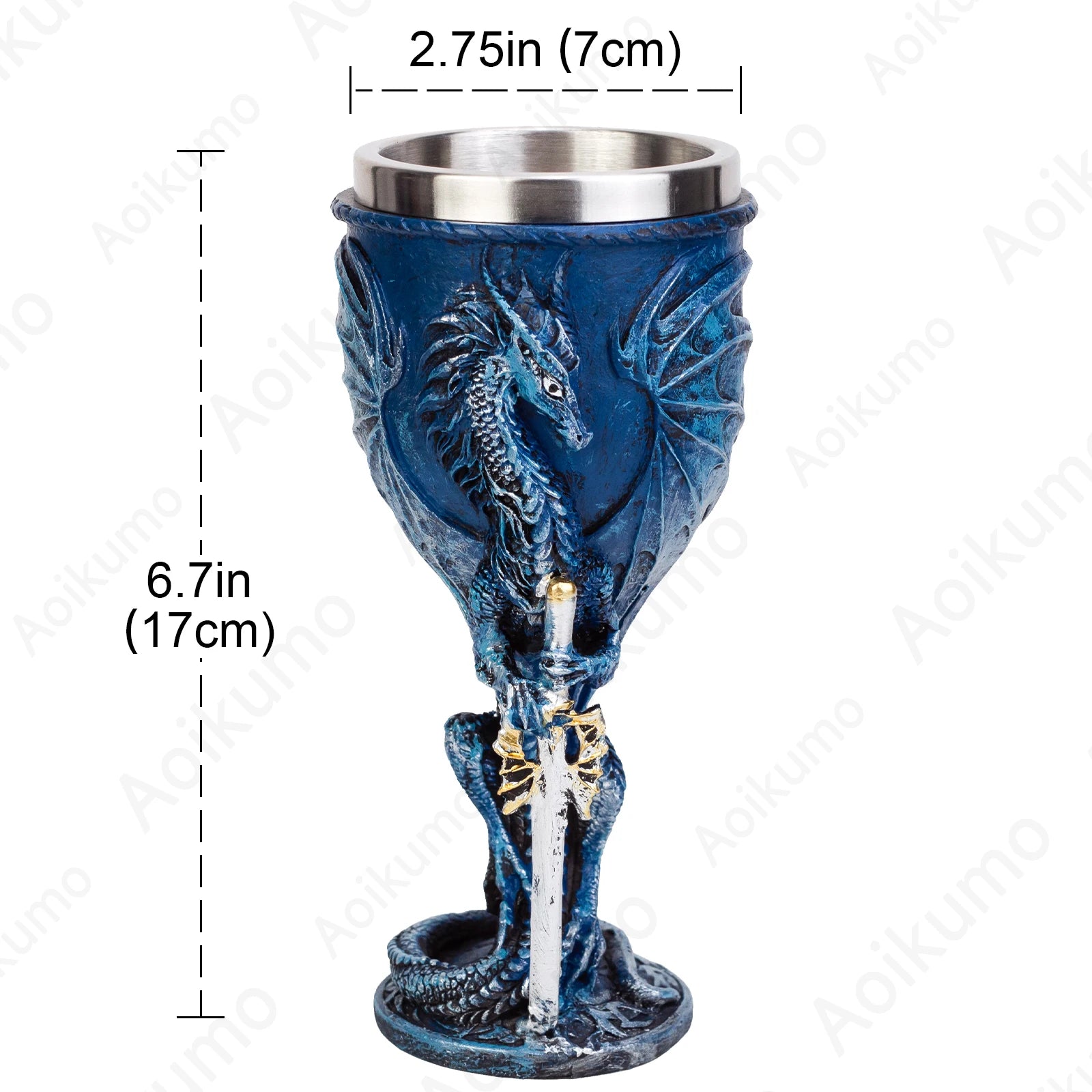 Creative Medieval Dragon Resin Goblet - Image 3
