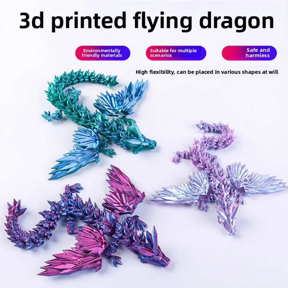 3D Printed Gradient Wings Flying Dragon Egg Set - Image 2