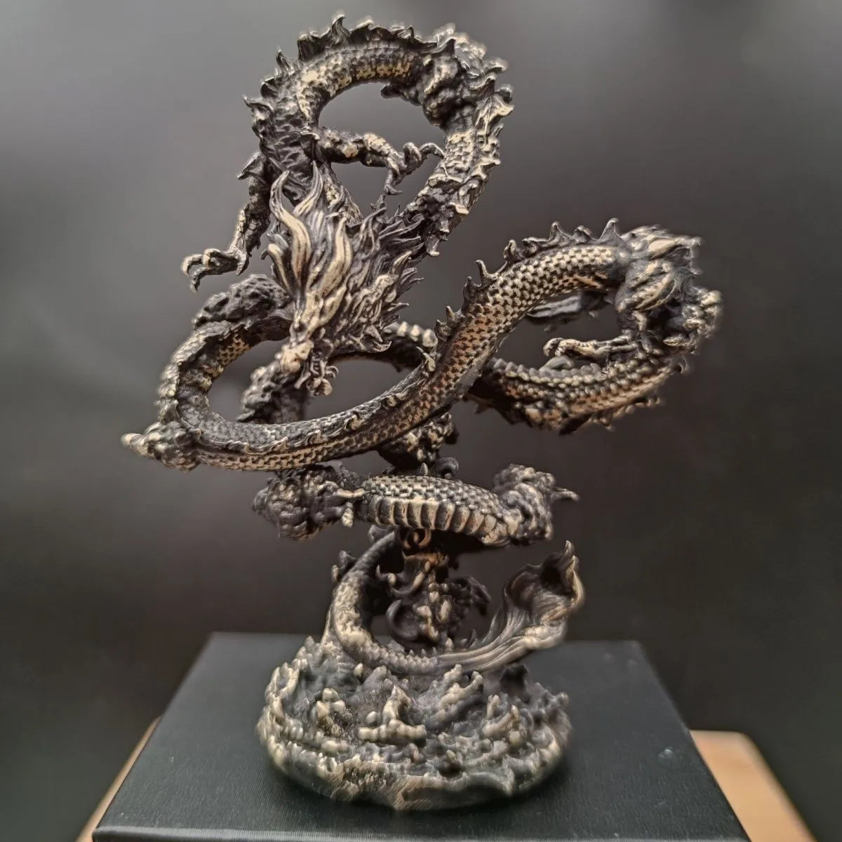 Creative Oriental Dragon Bronze Statue - Image 3