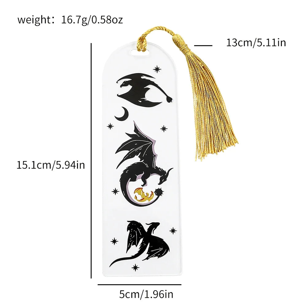 Goth Fourth Wings Dragon Cloud Sun Bookmark - Image 7