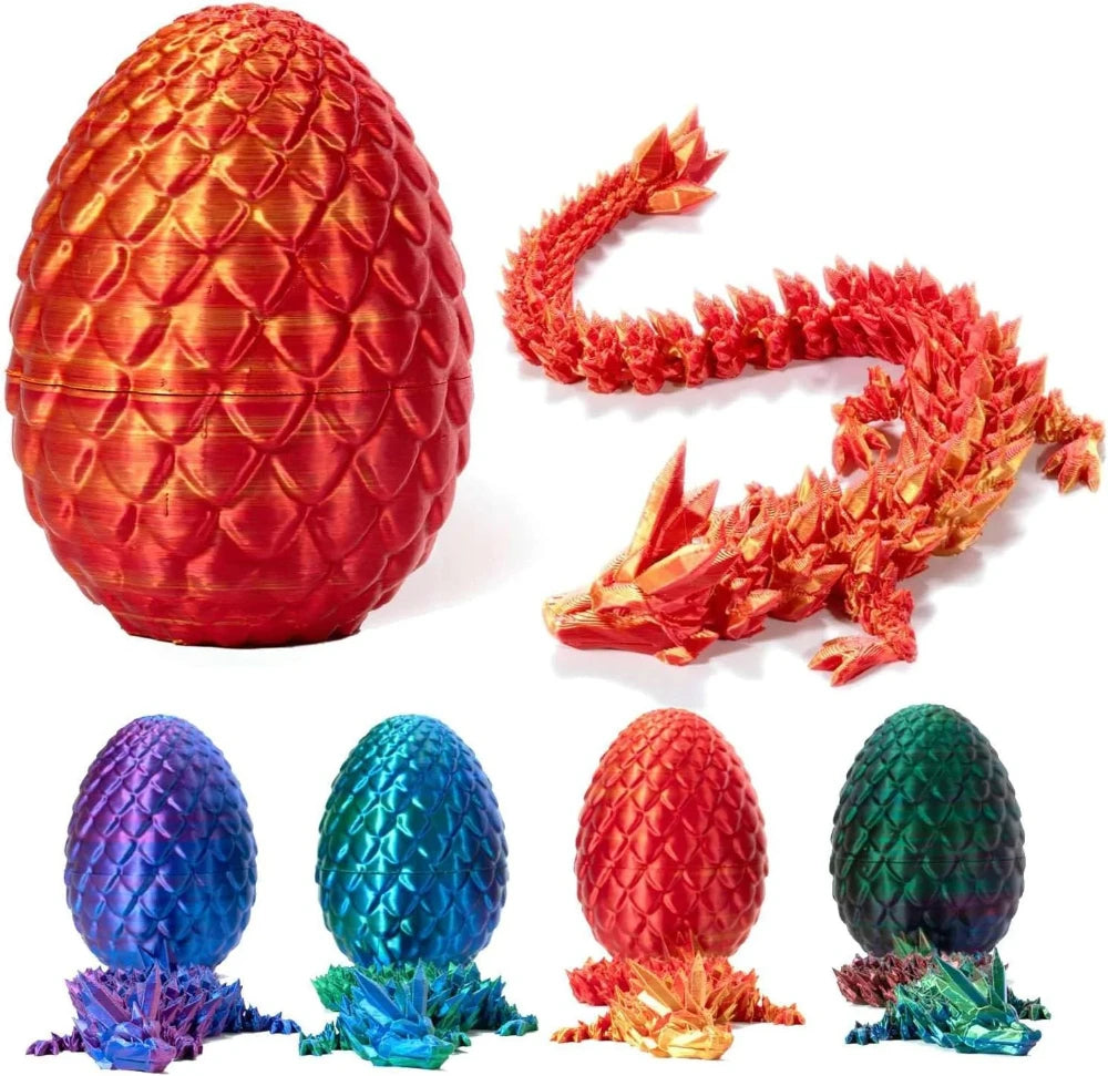 1/2PCS 3D Printed Dragon Egg