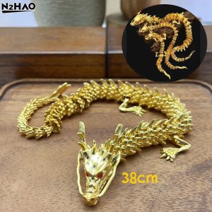 3D Alloy Dragon Model – Rotatable Dragon Tabletop Statue & Creative Kids’ Toy Gift