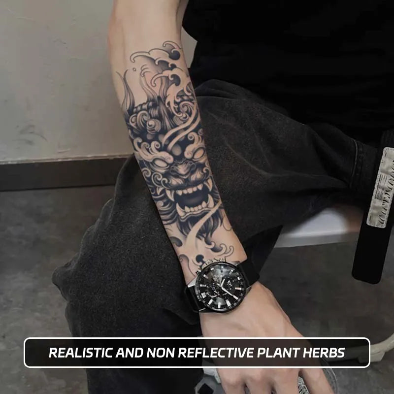 Demon Mask Waterproof Temporary Tattoo Sticker - Image 2