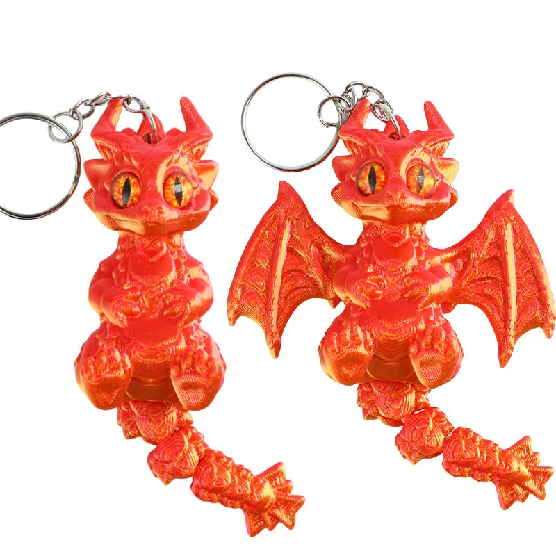 3D Printed Articulated Demon Dragon – Fidget Toy & Desktop Ornament Figurine - Image 9