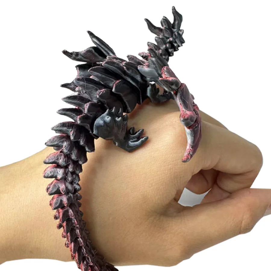 3D Printing Flying Dragon Joint Movable Model – Chinese Loong Creative Collection, Aquarium & Home Gothic Decoration - Image 5