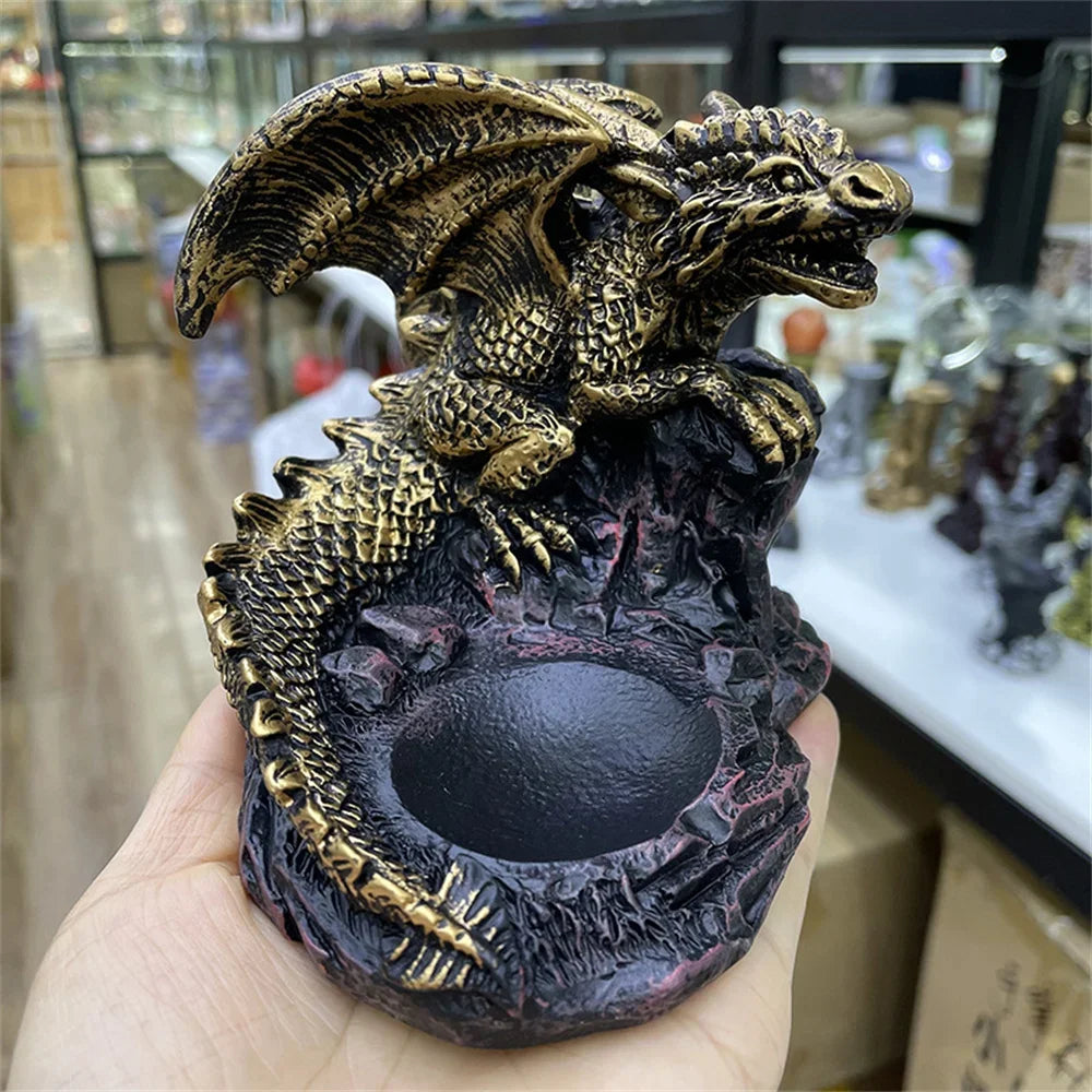 Giant Dragon Guardian on Crystal Ball Figurine – Retro Display Ornament for Office, Desk & Cabinet Decor - Image 6