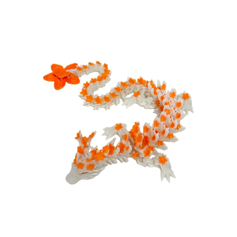 Articulated 3D Printed Dragon Desktop Decoration – Flexible Movable Luminous Chinese Loong Action Figure - Image 8