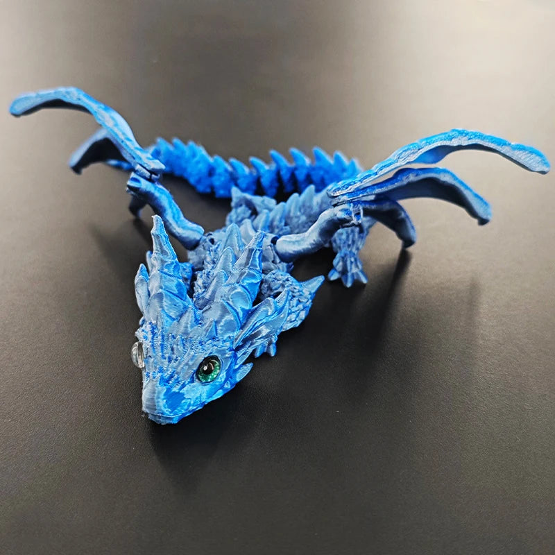 3D Printed Flying Dragon – Full Body Movable Joint Fidget Toy & Desktop Ornament - Image 7