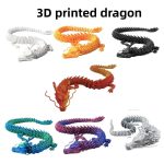 3D Printed Chinese Dragon – 60CM / 45CM / 30CM Model for Desktop Decoration & Office Ornaments