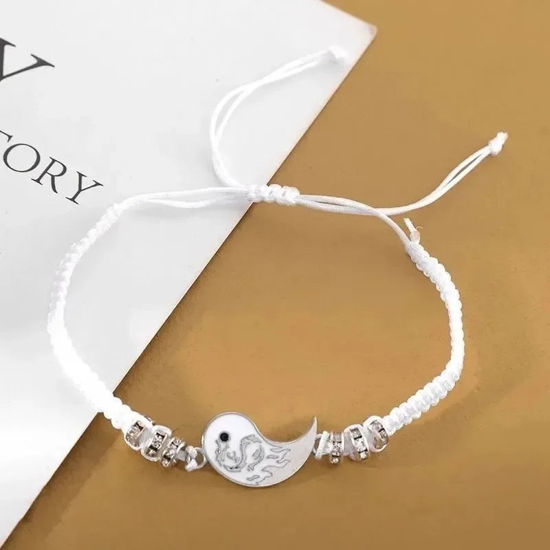 2025 Fashion Dragon Figure Yin Yang Bracelet – Adjustable Couple Jewelry for Valentine's, Friendship & More - Image 4