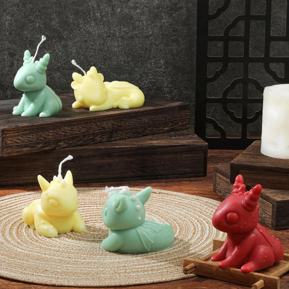 Cutie Dinosaur & Baby Sleep Shape Candle Moulds – Animal & Dragon Silicone Resin Moulds for Crafts - Image 6