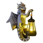 Dragon Solar Lantern – Solar-Powered Dragon Sculpture with Light for Garden, Patio & Garage Décor