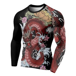 3D Printed Dragon Pattern Autumn Menβs Crew Neck T-Shirt β Casual Long Sleeve Oversized Pullover