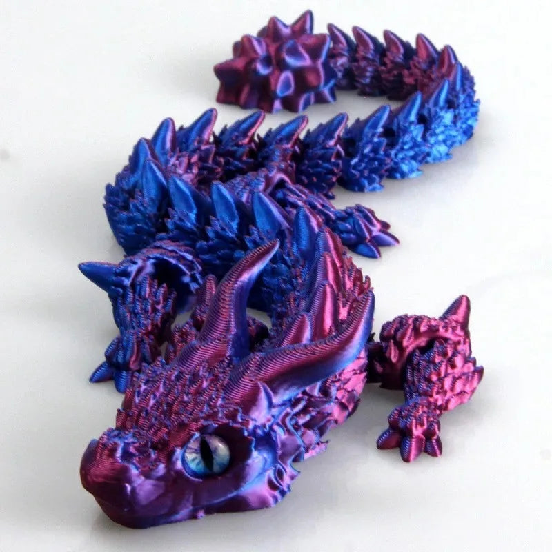 3D Printed Magic Dragon Movable Joint Fidget Toy – Rotatable Articulated Desktop Ornament - Image 7