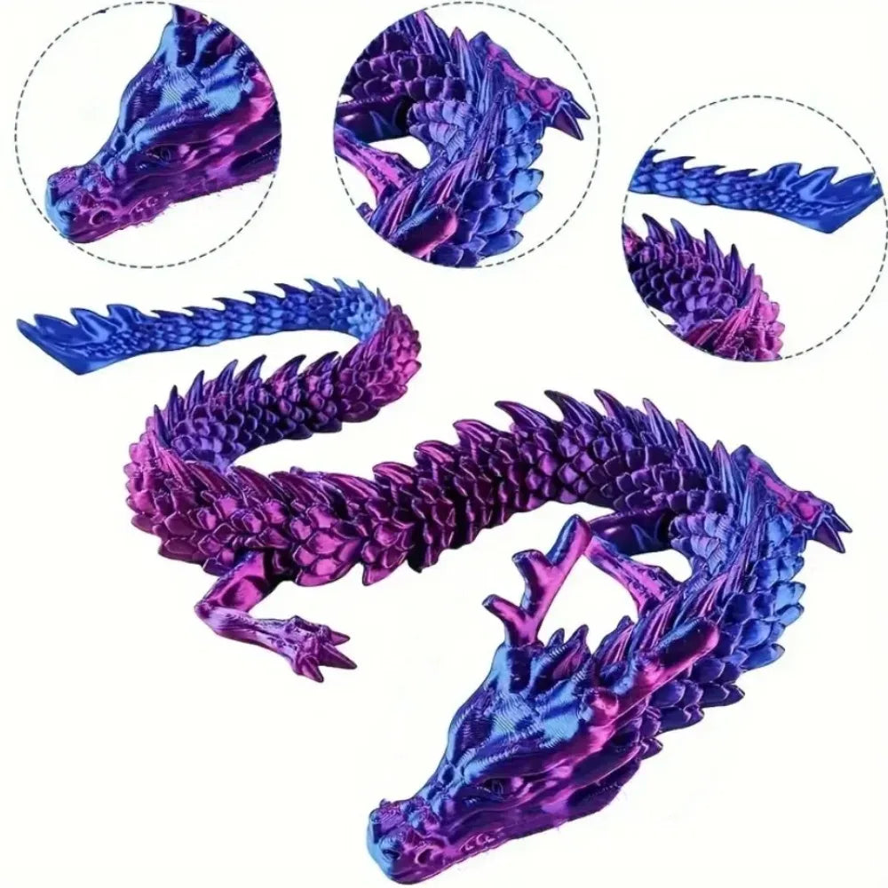 1PC Exquisite 3D Printed Chinese Dragon Ornament – Flexible Joints for Customizable Poses | Unique Anime-Inspired Collectible - Image 4