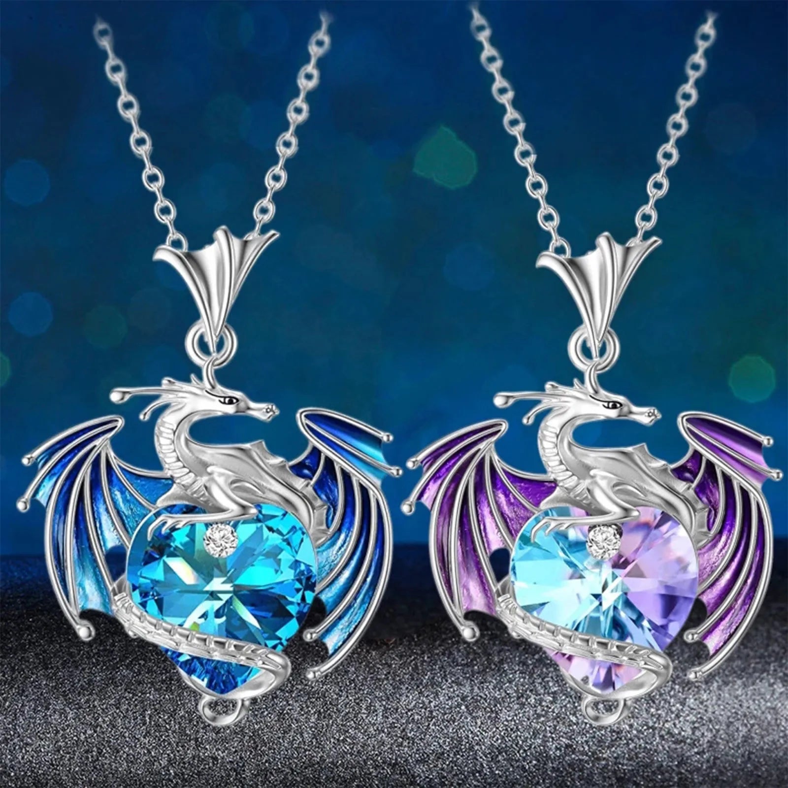 Flying Dragon Birthstone Necklace - Image 4