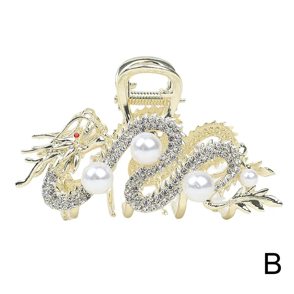 Blue Dragon Hairpin with Pearl - Image 7