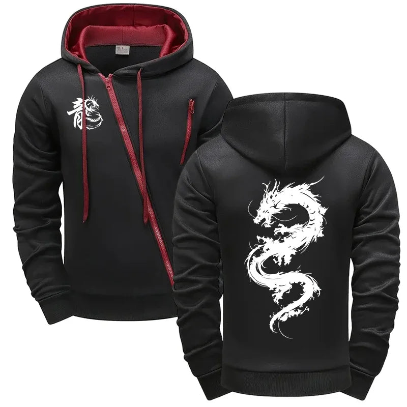 Chinese Dragon Printed Hoodie for Men - Image 5