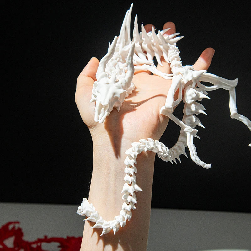 3D Printed Dragon Skeleton Model – Movable Joint Desktop Ornament & Creative Home Decor Toy - Image 4