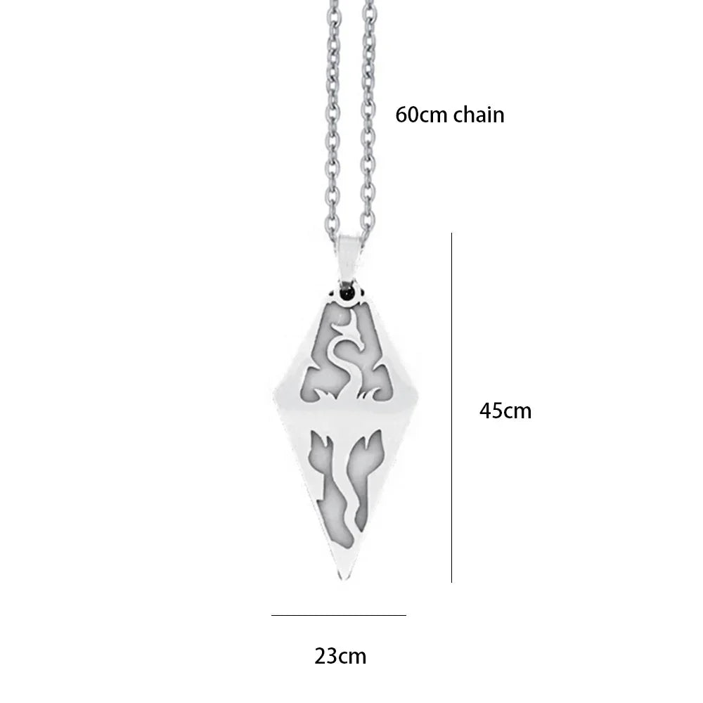 Glowing Luminous Dragon Pendant Necklace – Stainless Steel Glow-in-the-Dark Collar for Halloween & Gifts - Image 2