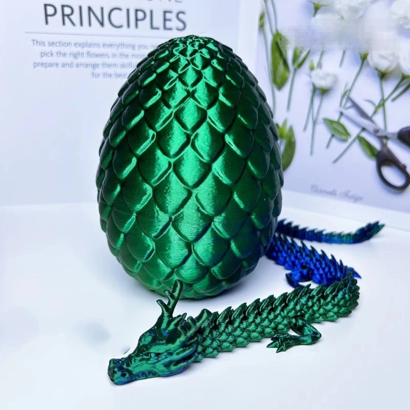 1/2PCS 3D Printed Dragon Egg with Full Articulated Dragon – Movable Desktop Ornament & Kid Toy - Image 4