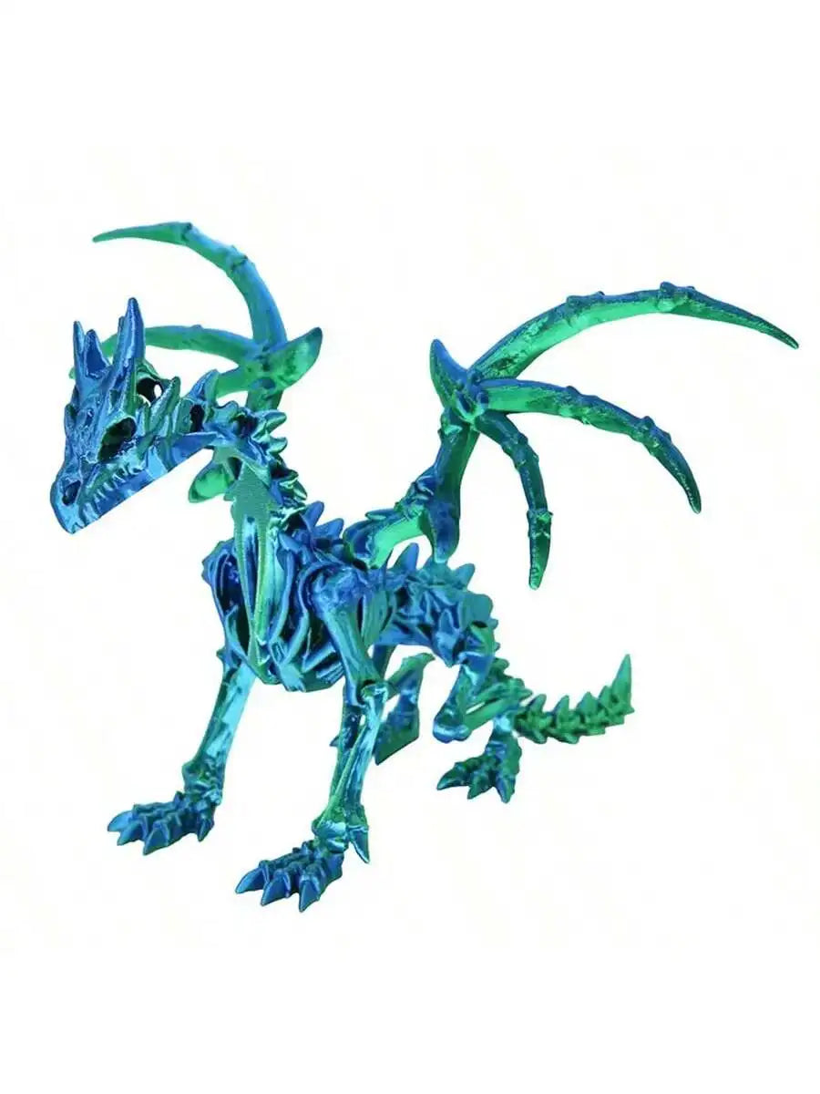 1Pc 3D Printed Dragon Skeleton with Movable Joints – Unique Indoor/Outdoor Decor & Animal Model Figurine - Image 9