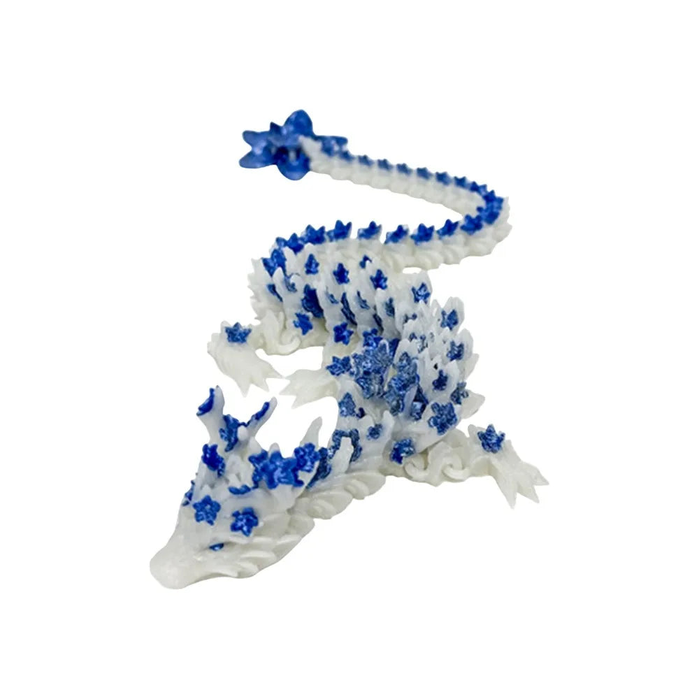 Articulated 3D Printed Dragon Desktop Decoration – Flexible Movable Luminous Chinese Loong Action Figure - Image 9