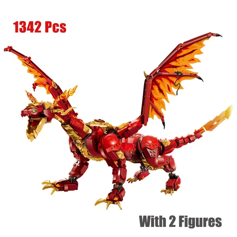 2025 MOC Ninja Series – 1342pcs Mighty Source Dragon of Motion Building Block Toy - Image 5