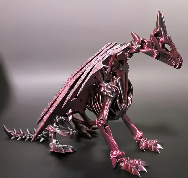 1Pc 3D Printed Dragon Skeleton with Movable Joints – Unique Indoor/Outdoor Decor & Animal Model Figurine - Image 10