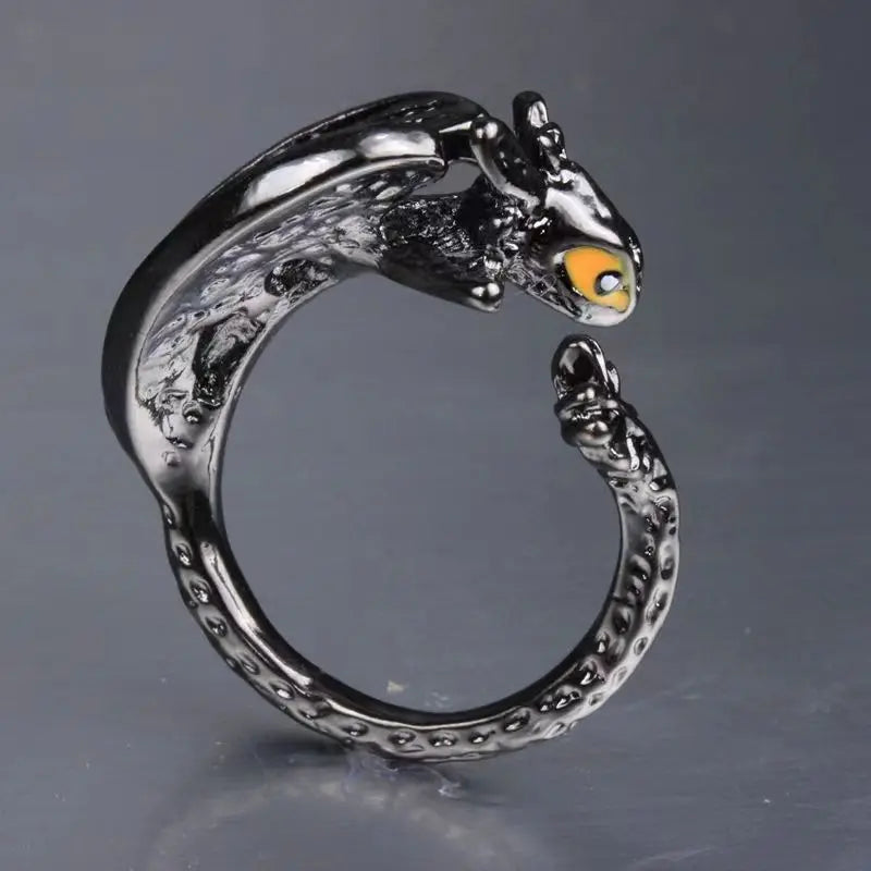 2024 New Gothic Punk Dragon Ring – Retro Animal Adjustable Finger Ring for Men & Women | Magical Cool Jewelry Gift - Image 6