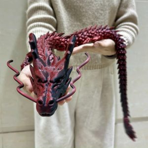180cm Huge 3D Printed Jointed Loong Figurine β Creative Dragon Ornament for Plants, Rockery & Fish Tank Landscaping Decoration