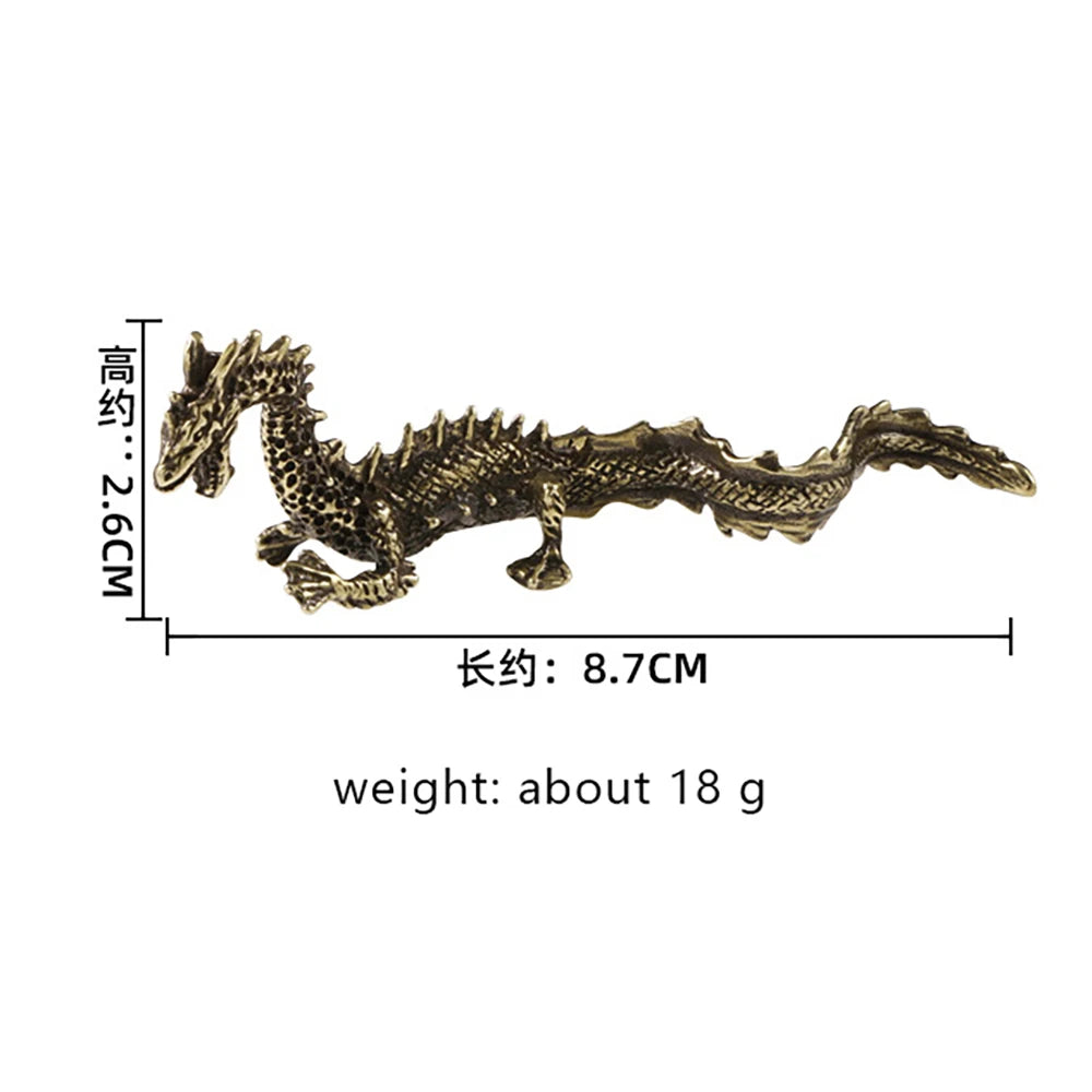 2024 Chinese Zodiac Sign Dragon Flying Desk Decoration – Bronze Antique Tea Pet & Collectible Craft - Image 5