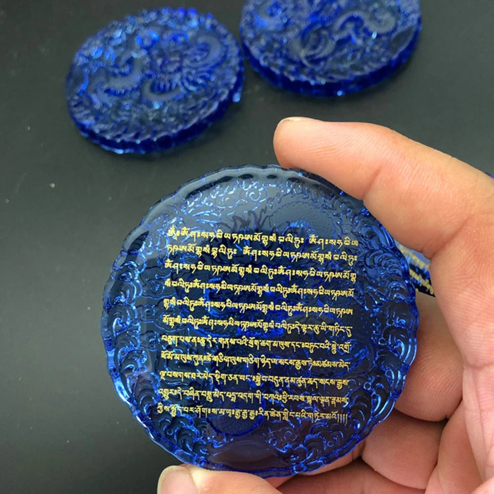 Dragon King Mandala Crystal Mani Stone – Tibetan Buddhist Six-Character Mantra Offering & Lucky Brave Jewelry - Image 3