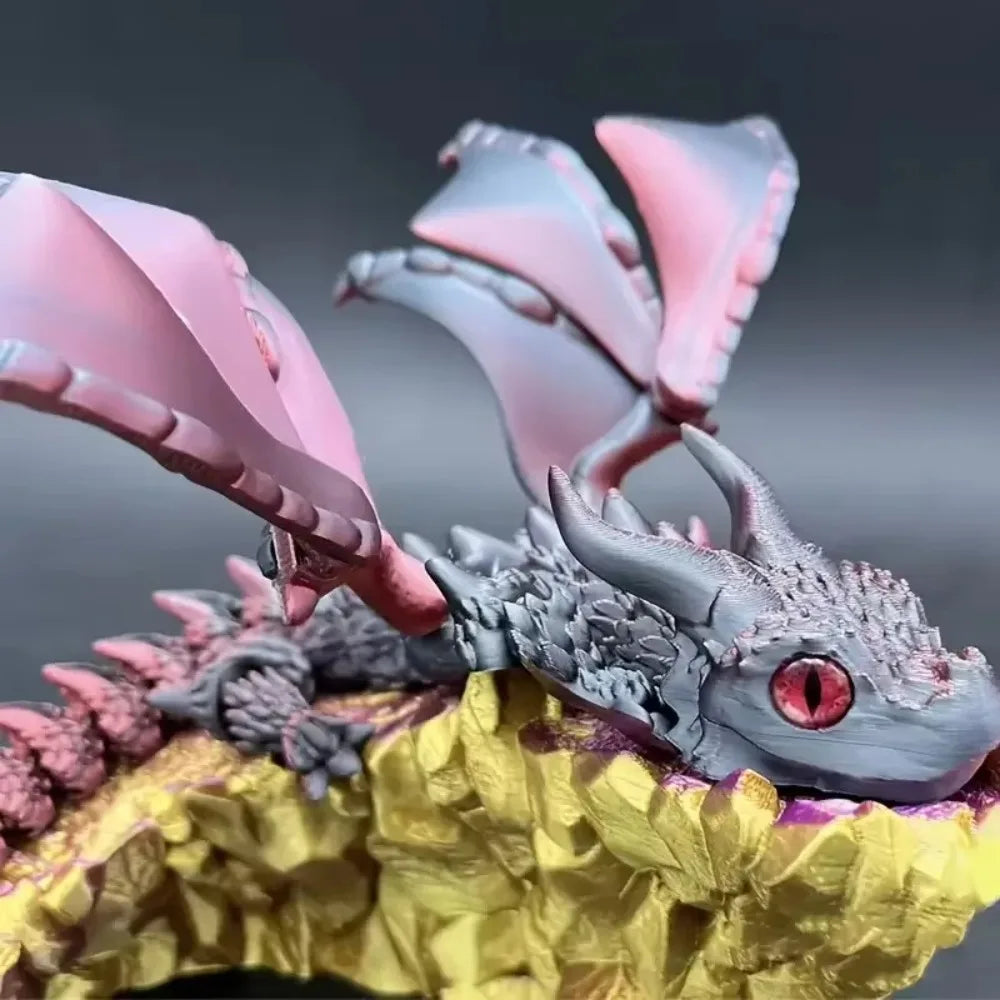 3D Printed Winged Carriage Dragon Figurine - Image 3