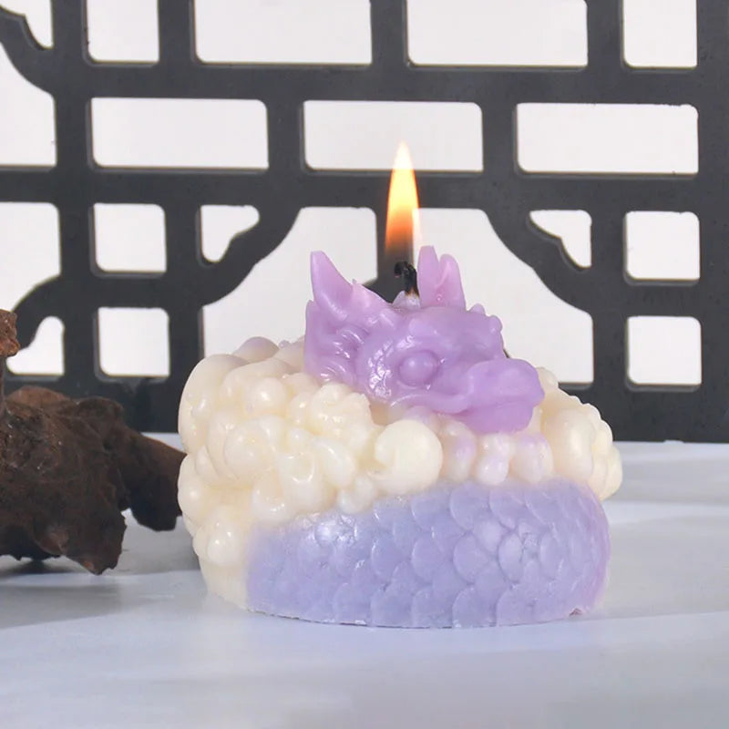 3D Animal Dragon Candle Silicone Mold – DIY Handmade Chinese Dragon Aroma Candle & Resin Mold - Image 4