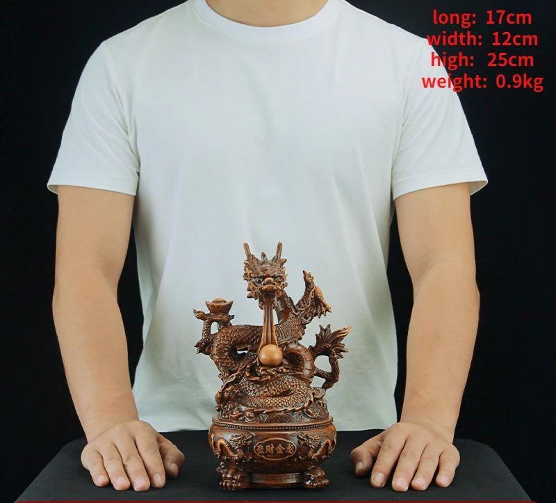Gathering Wealth Dragon – Inviting Wealth Office Desktop Decoration & Opening Sculpture - Image 5