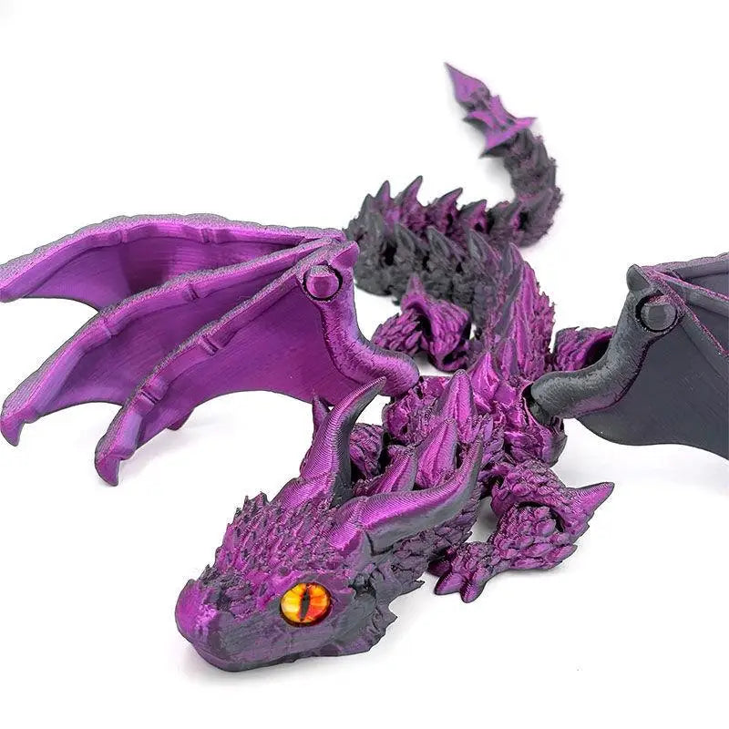 3D Printed Winged Carriage Dragon Figurine with Random Eyes & Art Deco Resin Dragon Sculpture – Tabletop Animal Theme Deco 1PC 2025 - Image 17