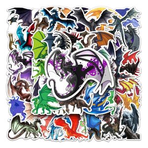 50PCS Dragon Series Cartoon Waterproof Stickers β Retro Vinyl Stickers for Skateboards, Snowboards & More