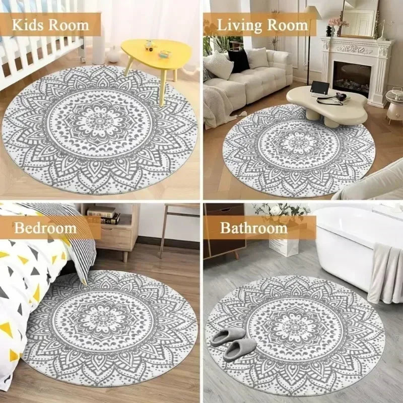 Fashion Dragon Round Carpet – Stylish Area Rug for Living Room, Bedroom & Chair Floor Mat - Image 5
